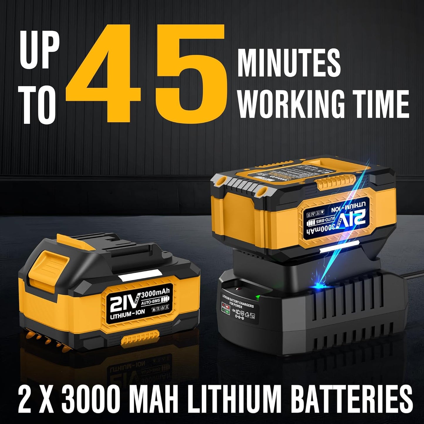 Souffleur de Feuilles sans Fil 21V avec Technologie Turbo Puissante