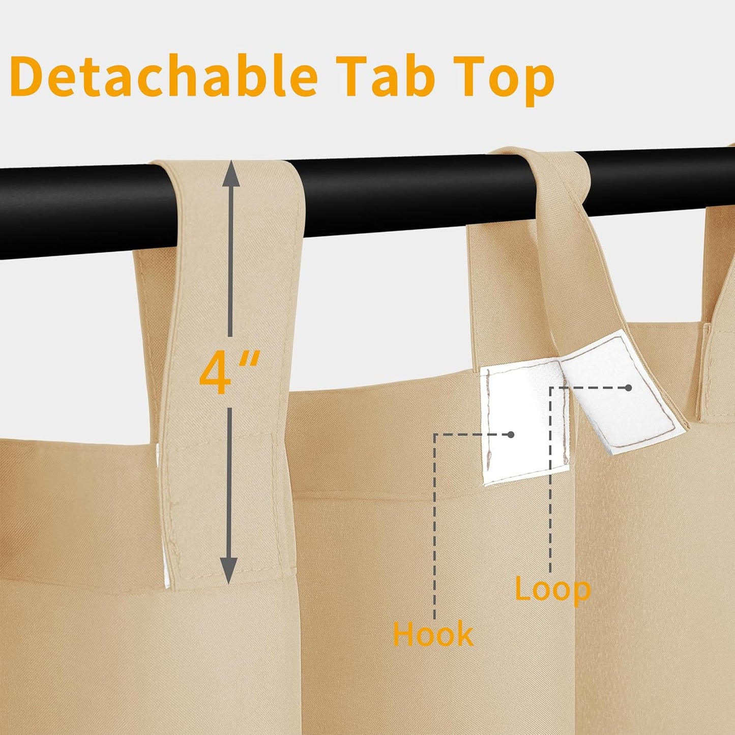 Rideaux de Terrasse / Extérieur Faciles à Installer (Détachables)