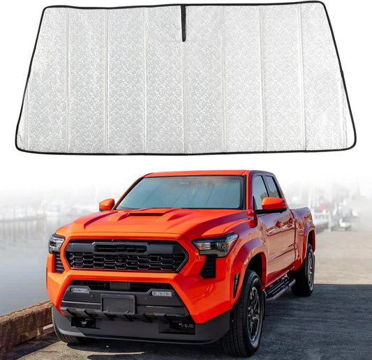 TRUMGETA Windshield Sun Shade Fit for Toyota Tacoma 2024 2025 2026 Front Window Sunscreen Sunshade 4th Gen Tacoma Accessories