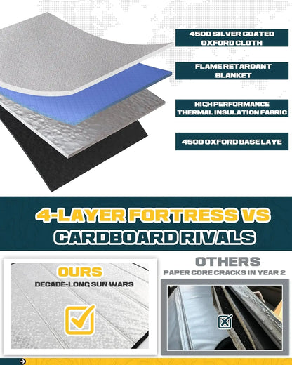 TRUMGETA Windshield Sun Shade Fit for Toyota Tacoma 2024 2025 2026 Front Window Sunscreen Sunshade 4th Gen Tacoma Accessories