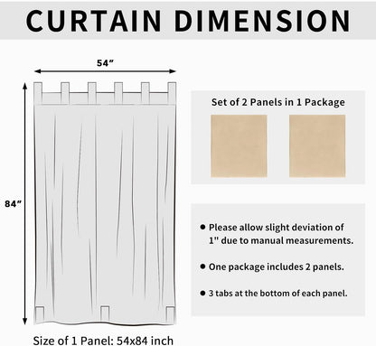 Rideaux de Terrasse / Extérieur Faciles à Installer (Détachables)