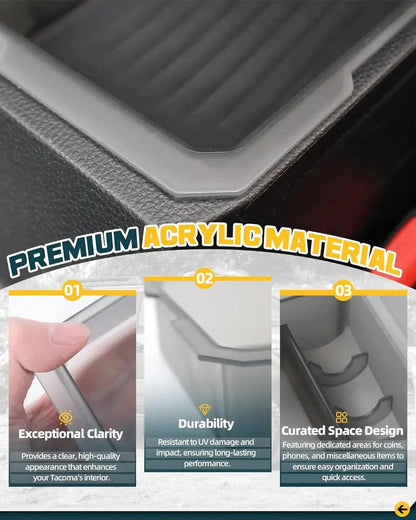 TRUMGETA Center Console Organizer Tray for 2024 2025 Toyota Tacoma