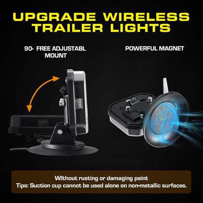Wireless Trailer Lights, USB-C Magnetic Wireless