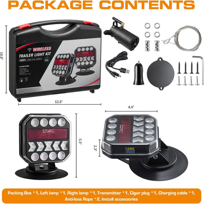 Wireless Trailer Lights, USB-C Magnetic Wireless