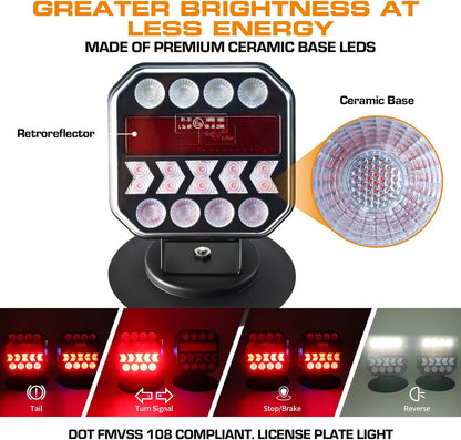 Wireless Trailer Lights, USB-C Magnetic Wireless