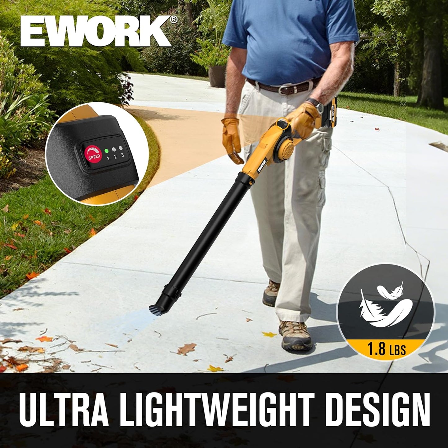 Souffleur de Feuilles Compact 21V sur Batterie