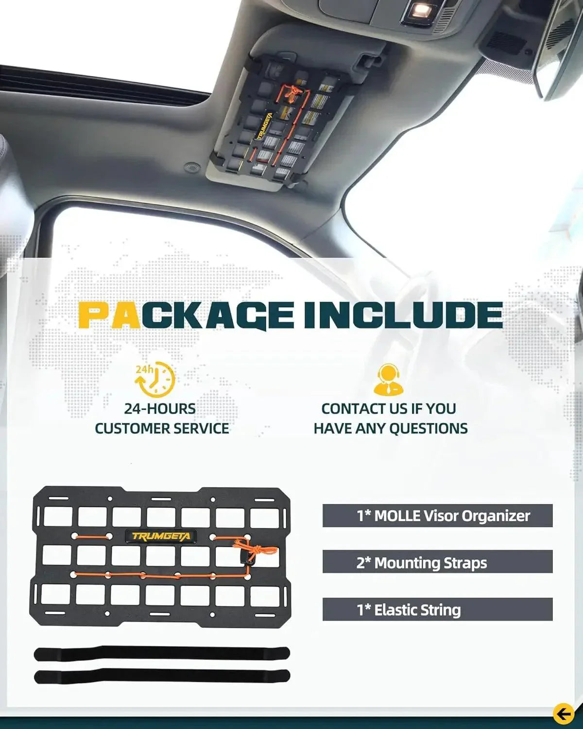 TRUMGETA Universal Sun Visor MOLLE Panel