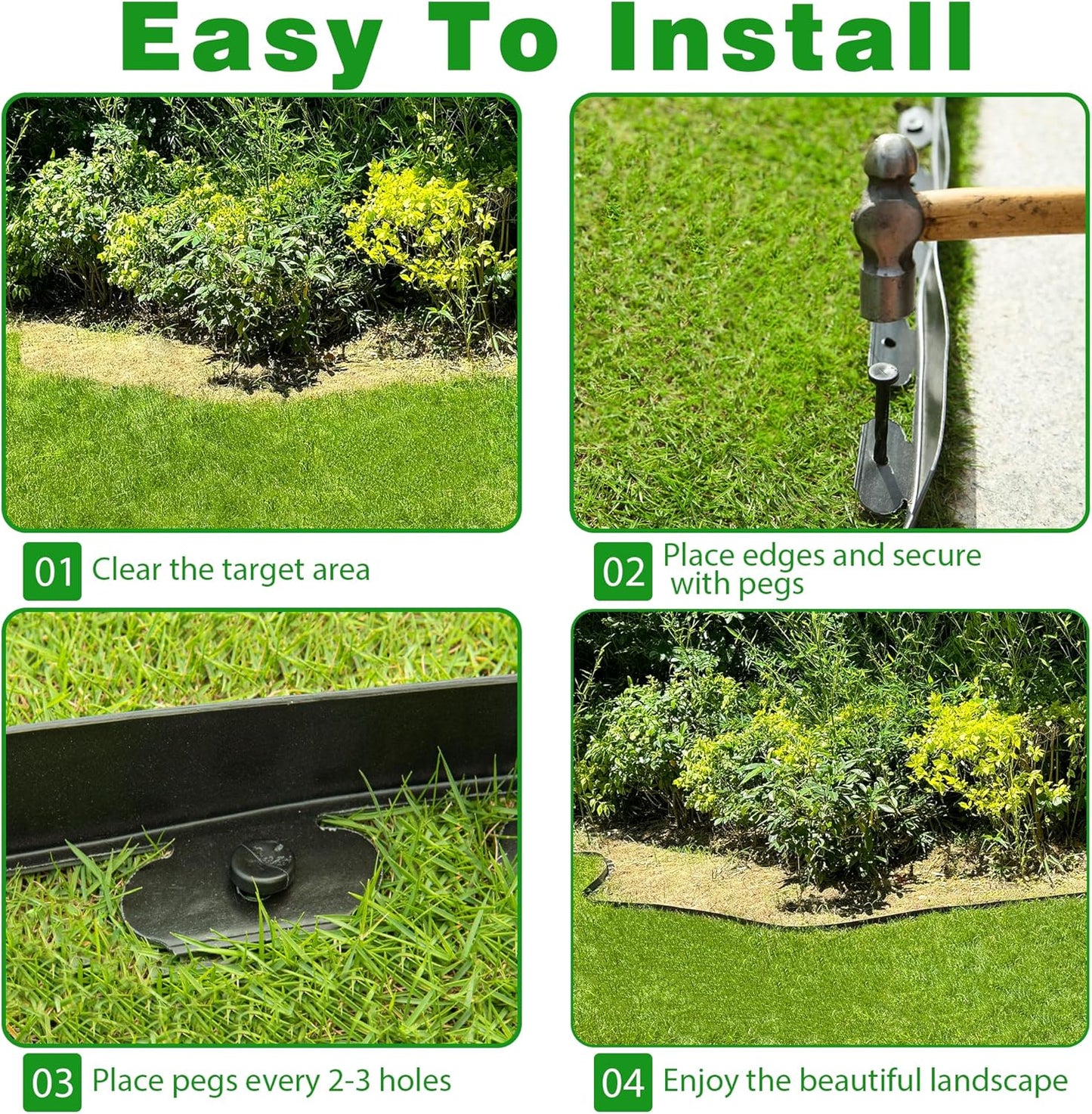 Bordure de Paysage 30 m de Longueur, 5 cm de Hauteur