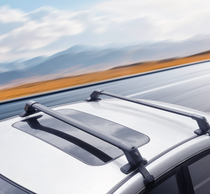 Universal Roof Rack Cross Bars, 41.3" Aluminum Roof Rack Crossbars, Fit Roof without Side Rail, 155 lbs Load Capacity, Adjustable Bare Roof Crossbars with Locks, for SUVs, Sedans, and Vans